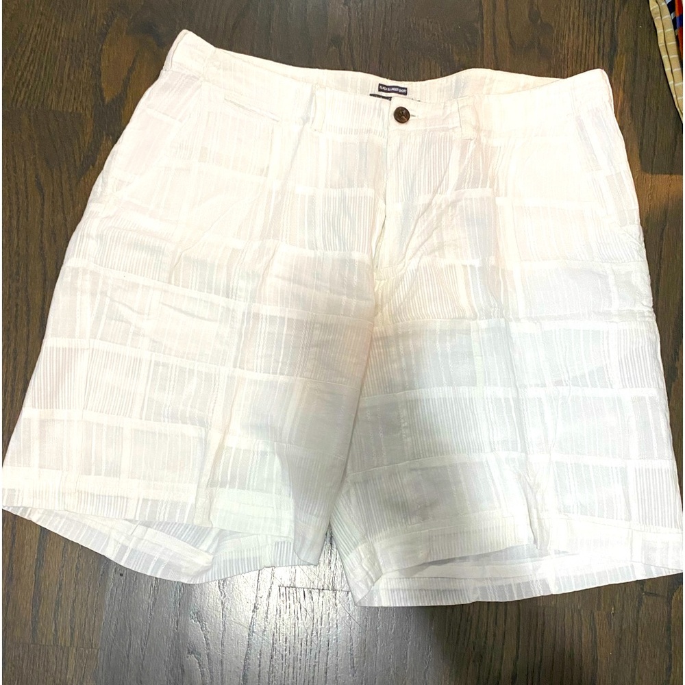 Men’s white cotton beach shorts